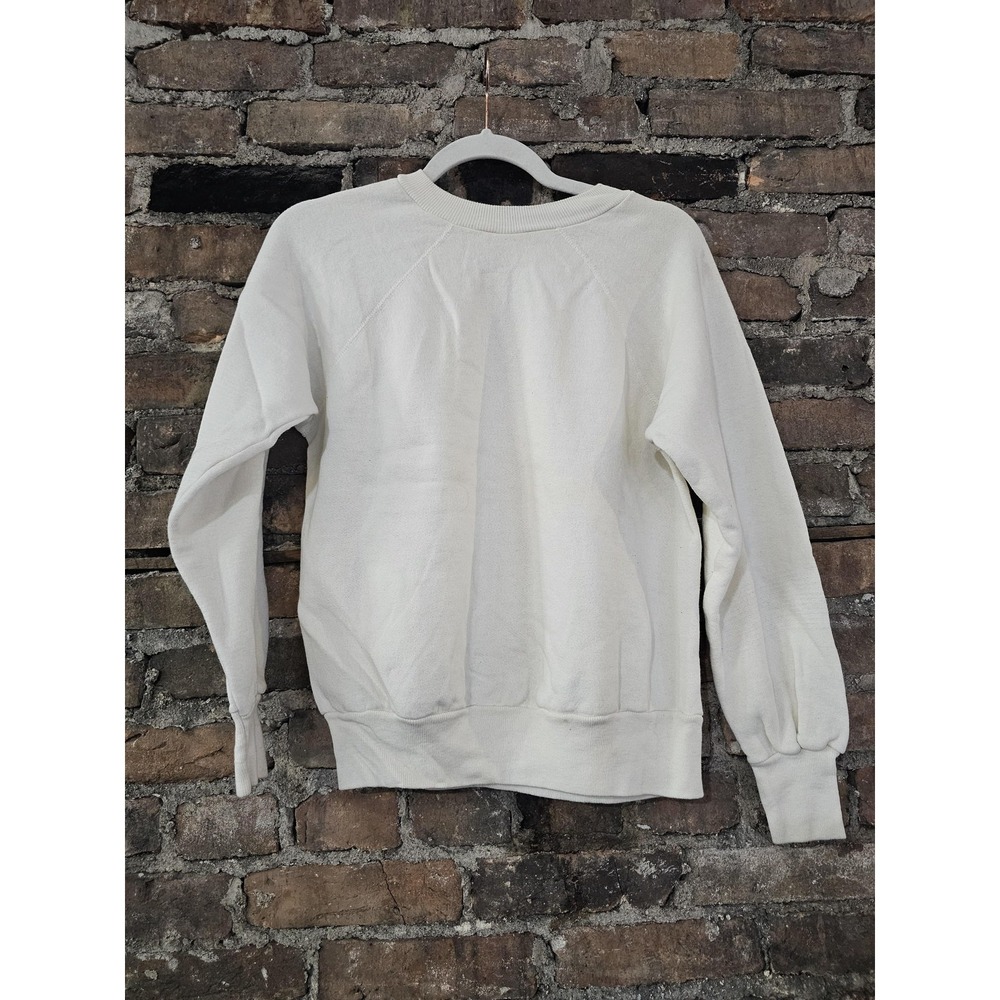 Vintage Sweatshirt Mens Medium Pullover Made USA Raglan Crewneck 90s - Picture 2 of 6